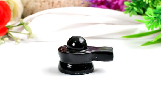 Snowflakes Obsidian Shivling - 52 gms