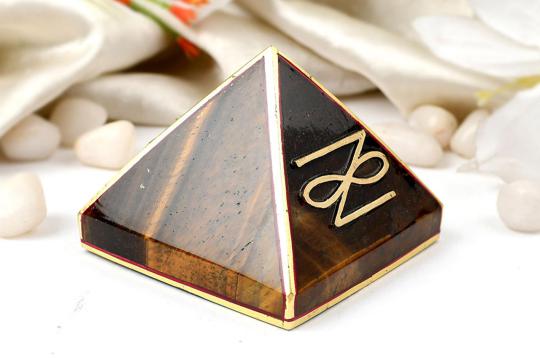 Natural Tiger Eye Pyramid For Protection