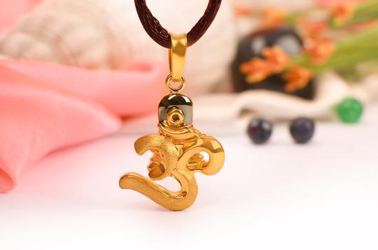 Om Locket in Pure Gold - I