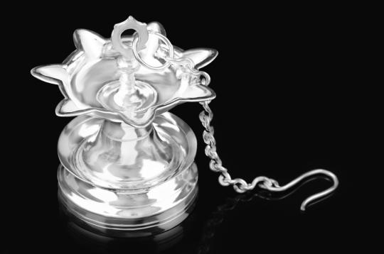 Hanging Diya in Pure Silver