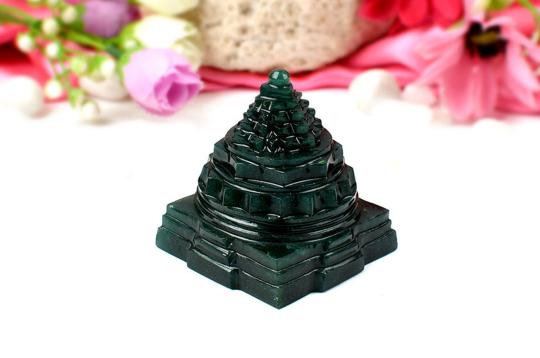 Shree Yantra in Columbian Green Jade - 157 gms
