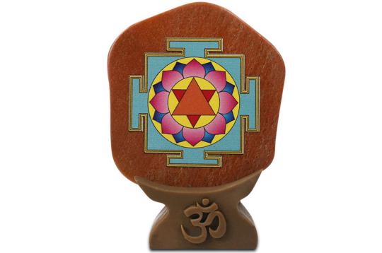 Shree Krishna Yantra on Orange Jade