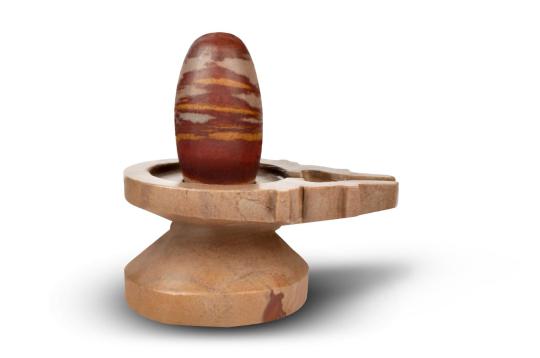 Narmada Lingam with Stone Damru Yoni Base - VI