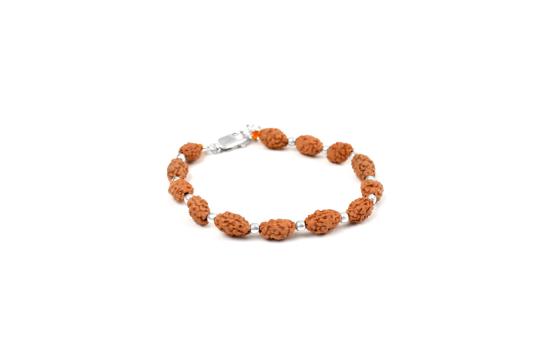 2 mukhi Moon bracelet from Java with silver balls