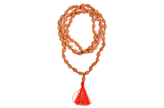 2 mukhi moon mala - 10mm