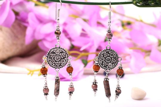 Rudraksha Opal Earring