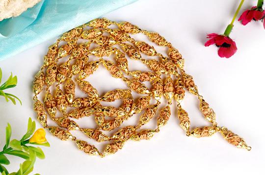 One mukhi java mala in gold