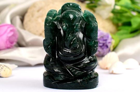 Green Jade Ganesha - 113 gms