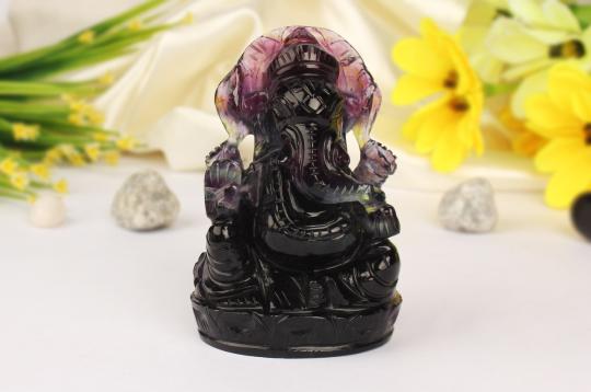 Ganesha in Multi Fluorite - 335 gms