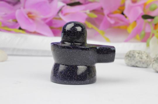 Blue Sunstone Shivaling - 56 gms