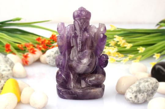 Ganesha in Amethyst - 99 gms