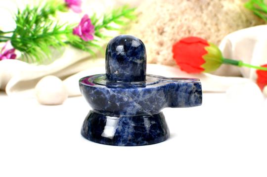 Blue Sodalite Shivling - 122 gms - I