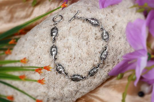 Ganesh Bracelet in pure silver - Design I