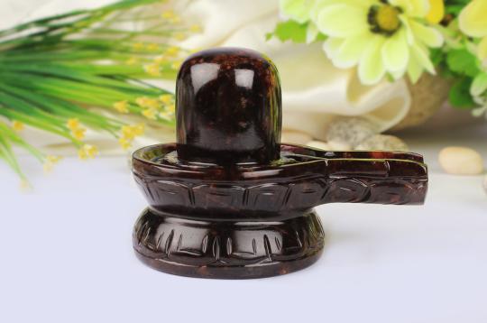 Gomed Hessonite Shivlinga - 559 gms