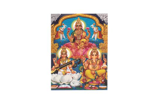 Ganesh Lakshmi Saraswati Photo - Medium - I