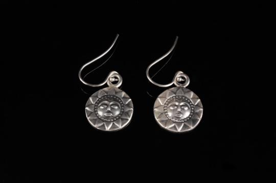 Surya Earrings in Silver - Design XI