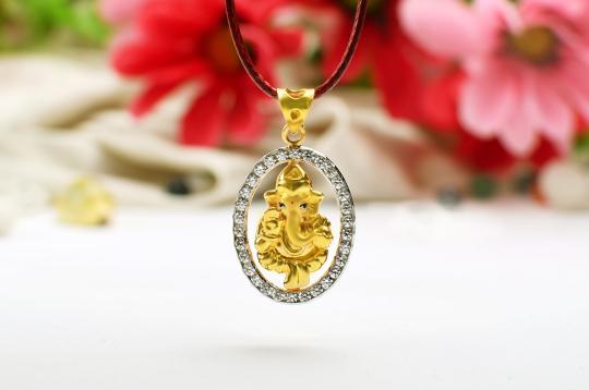 Ganesh Pendant in Gold - 2.32 gms