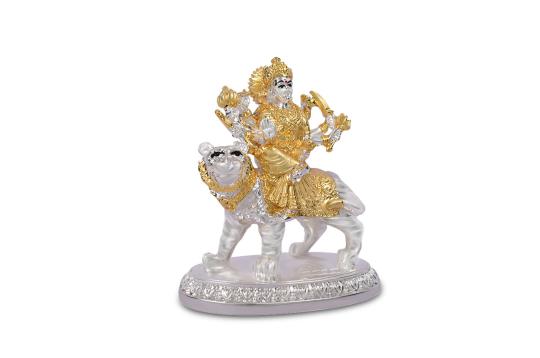 Durga with gold silver coating