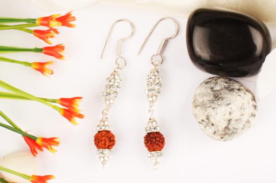 Earrings of Rudraksha Beads - Design XVV