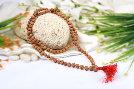 6 Mukhi Semi Chikna Mars Mala - 8 mm