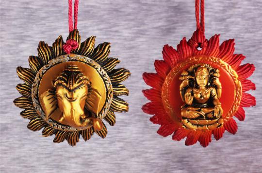 Surya Ganesh Laxmi wall hanging