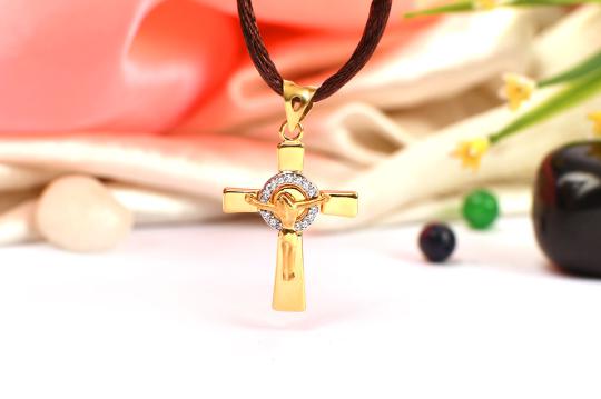 Cross locket in Pure Gold - 2.36 gms