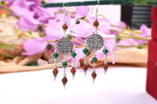 Rudraksha Kidney Stone Earring