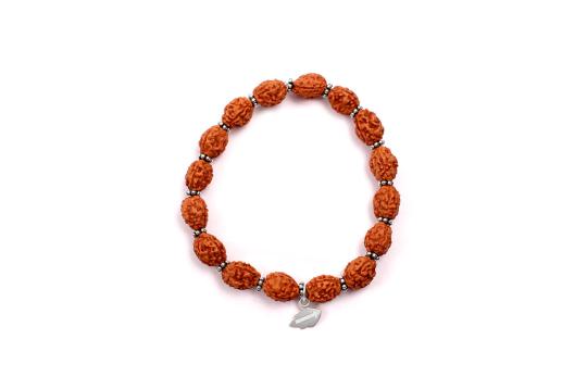 3 mukhi Mahajwala bracelet from Java with silver chakri