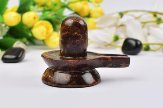 Gomed Hessonite Shivlinga - 320 gms