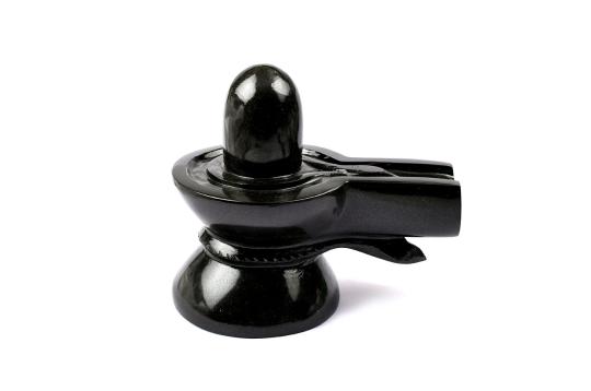 Black Agate Shivling with Snake-1.158 kgs
