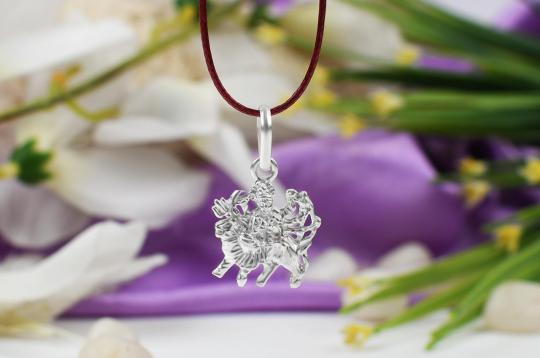 Durga Locket in pure silver - Design VI