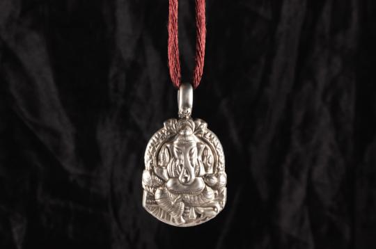 Ganesh Locket in Pure Silver - Design XXIII