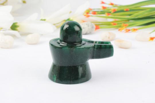 Green Jade Shivlinga - 89 gms