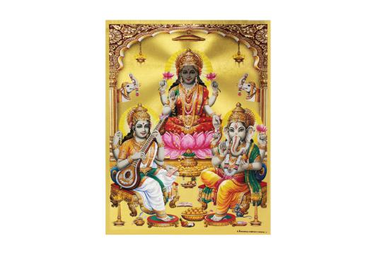 Ganesh Laxmi Saraswati Photo - Large