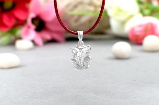 Ganesh Locket in Pure Silver - Design LII