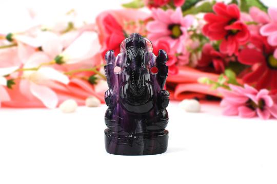 Ganesha in Fluorite - 206 gms