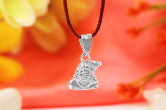 Krishna Locket in Pure Silver - Design V
