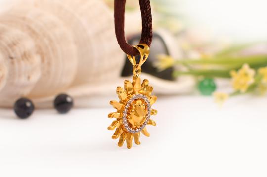 Ganesh Pendant in Gold - 2.72 gms