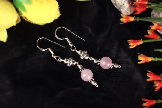 Rose Quartz Earrings set