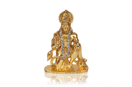 Studded Silver Hanuman