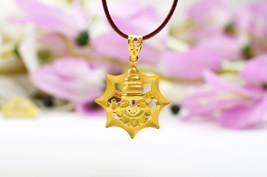 Tirupati Balaji Locket in Pure Gold - 2.98 gms