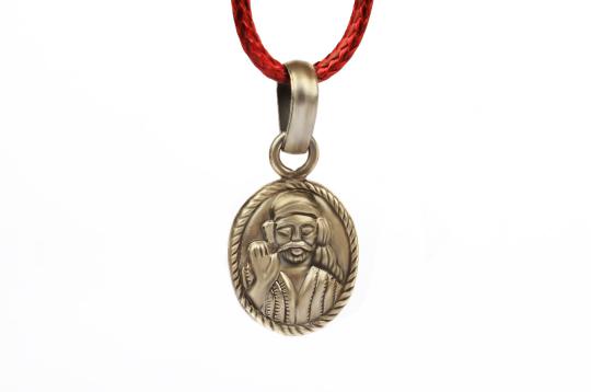 Saibaba Locket - in Pure Silver - Design II