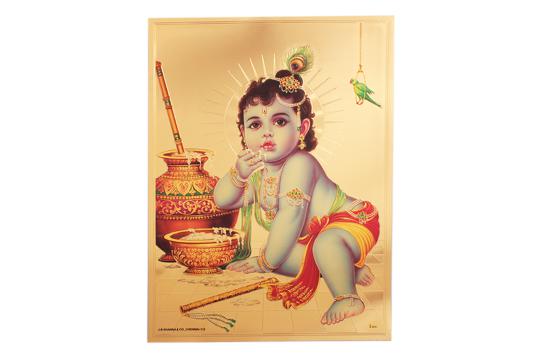 Nand Gopal Photo in Golden Sheet - Large