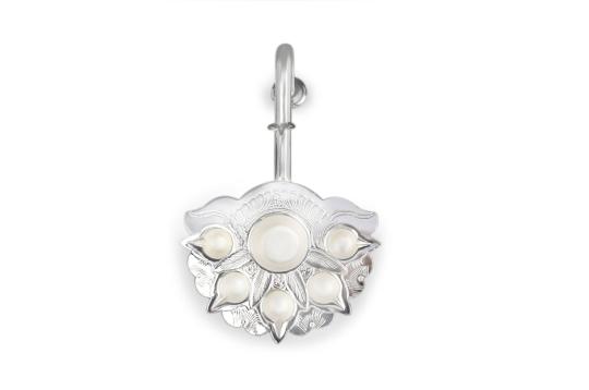 Paanch Aarti oil lamp in pure silver - Big
