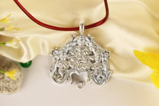 Lakshmi Locket in Pure Silver - 21.50 gms