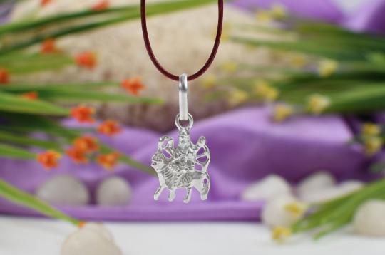 Durga Locket in pure silver - Design V