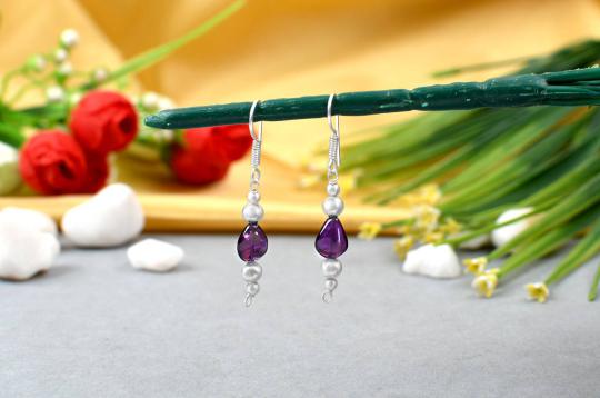 Amethyst Pear shape Earring set