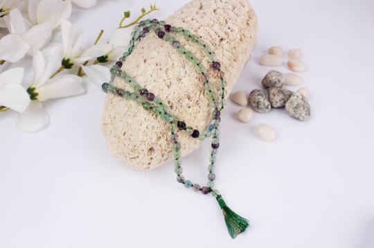 Fluorite Round Mala - 6 mm