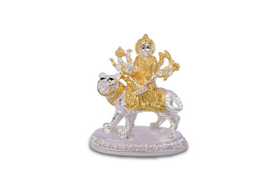 Durga with gold silver coating