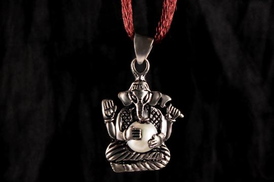 Ganesh Locket in Pure Silver - Design XXXI